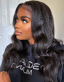 Jessies Wig 4C Edges Hairline Kinky Straight 4x4 HD Lace Human Hair Wig Glueless Wig