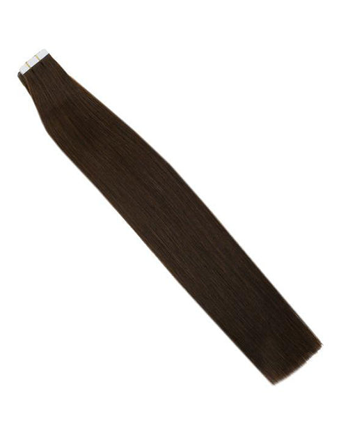 Jessies Wig Tape in Extensions Darkest Brown Straight Human Hair Extensions