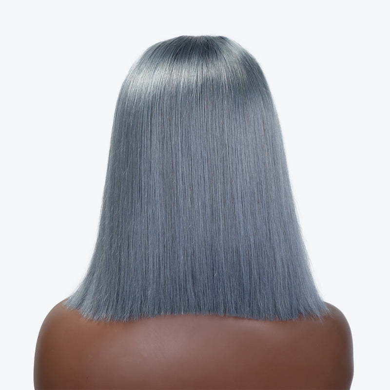 TIKTOK USA ONLY Grey Bob 4x4/13x4 Lace Frontal Straight Wig High Quality Summer Style Colored Wig