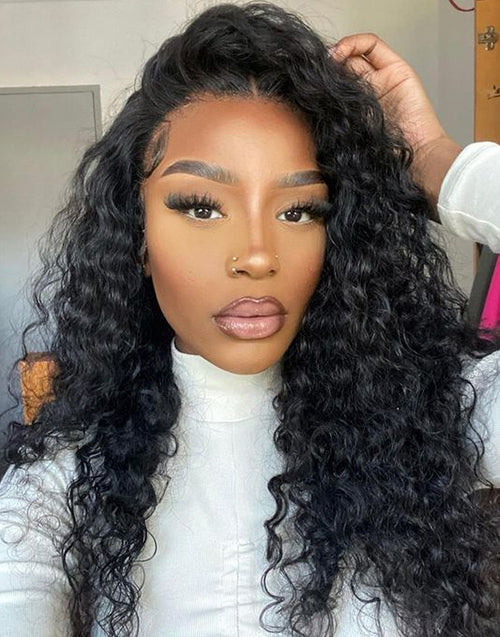 Jessies Wig Glueless Deep Wave 13x4 HD Lace Frontal Wig Human Hair Wig