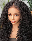 Jessies Wig Curly 360 Lace Front Wig With Realistic 4C Hairline Edges Human Hair Wigs