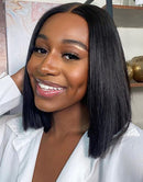 Jessies Wig Flash Deal $89.99 12" Straight V Part Bob Human Hair Wig No Leave-Out