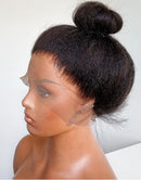 Jessies Wig 360 Full Lace Frontal Wig Kinky Straight Lace Front Human Hair Wigs Can Do Half Up Half Down