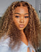 Jessies Wig Ombre Honey Blonde Highlight Curly Human Hair Wigs