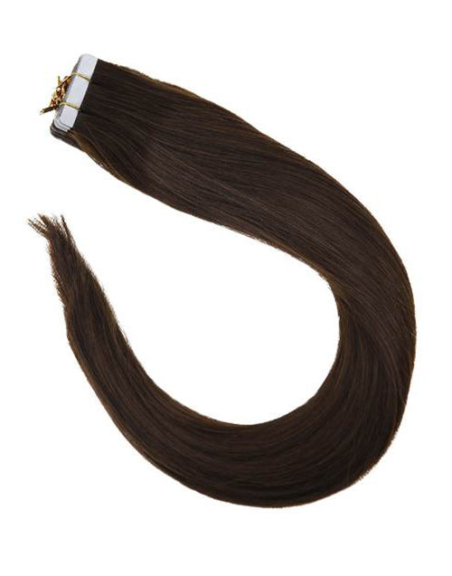 Jessies Wig Tape in Extensions Darkest Brown Straight Human Hair Extensions