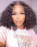 Jessies Wig Flash Deal $89.99 10" Curly 4x4 Lace Bob Glueless Wig Human Hair Preplucked Wig