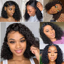 Aligrace Hair 5X5 Lace Water Wave Glueless Short Bob Wigs