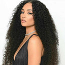 Aligrace 4x4 Lace Closure Kinky Curly Wigs Natural Black Color