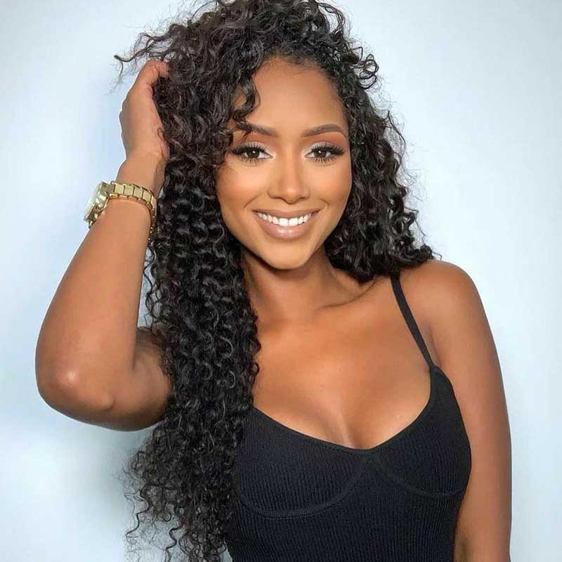 Aligrace 13x5x1 T Part Lace Deep Wave Human Hair Wig