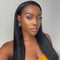 Aligrace 13x6 Frontal Lace Straight Wigs Natural Black