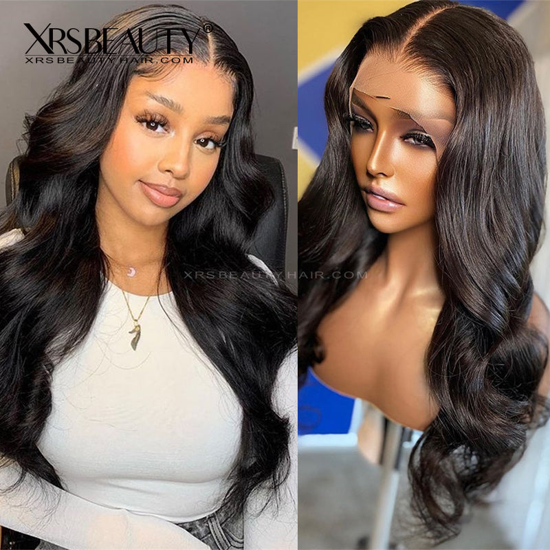 Xrs Beauty Hair Layered Edge Undetectable Human Hair Body Wave Wig With Baby Hair 13x5 Frontal Wigs [LFW02]