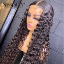 Xrs Beauty Hair Natural Black Curly Human Hair 13x5 Lace Front Wig Pre Plucked Hairline With baby Hair [LFW26]