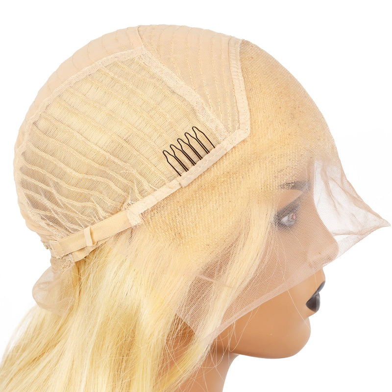 Xrs Beauty Hair 613 Blonde 13x4 Lace Front Wig 180% Density Silky Straight Lace Frontal Brazilian Human Hair [CXW53]