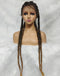 Jessies Wig Hand-Braided Lace Braided Wigs with Braid Ponytails with Baby Hair for Women