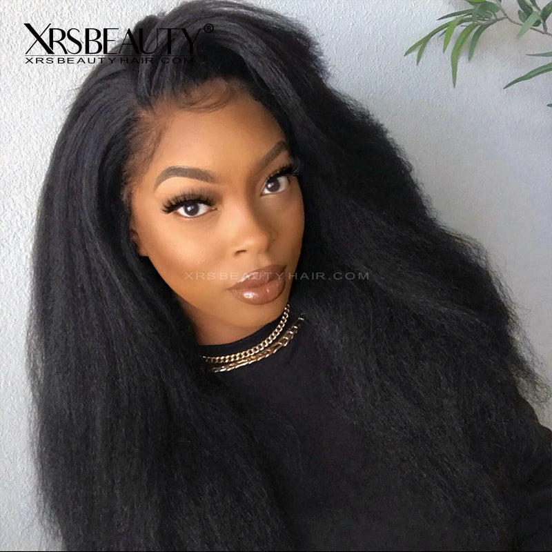 Xrs Beauty Hair Human Hair HD Lace Front Wig Italy Yaki 13x6 *NEW* CLEAR LACE & CLEAN HAIRLINE [LFW20]