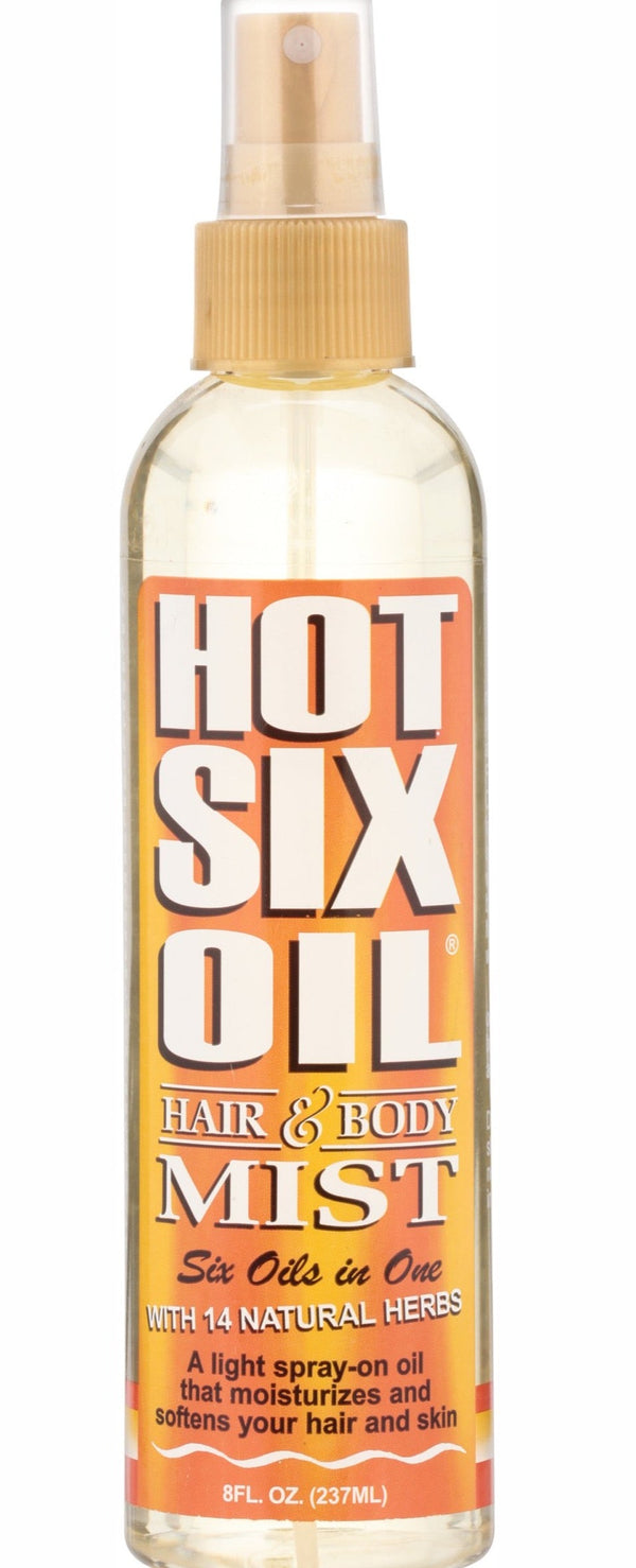 HOT SIX OIL HAIR & BODY MIST WITH 14 NATURAL HERBS (8 OZ)