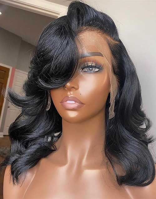 Jessies Wig Pre Cut Glueless Invisible Crystal HD Lace Wavy 13x4 Lace Front Bob Wig 5x6 Lace Bob Human Hair Wig