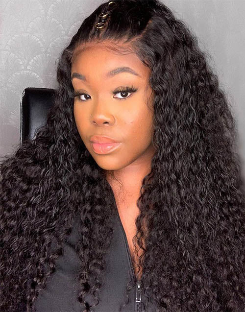 Jessies Wig Curly 360 Wig Full Lace Frontal Wig For High Ponytail Human Hair Wigs (Summer Must Have)