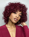 Jessies Wig Short Bouncy Curly Double Drawn Human Hair Wig With Bangs Ombre Honey Blonde 99j Natural Black Color