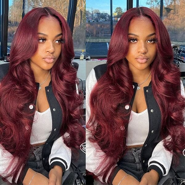 Aligrace 13x4 Lace Body Wave Wigs 99J Color