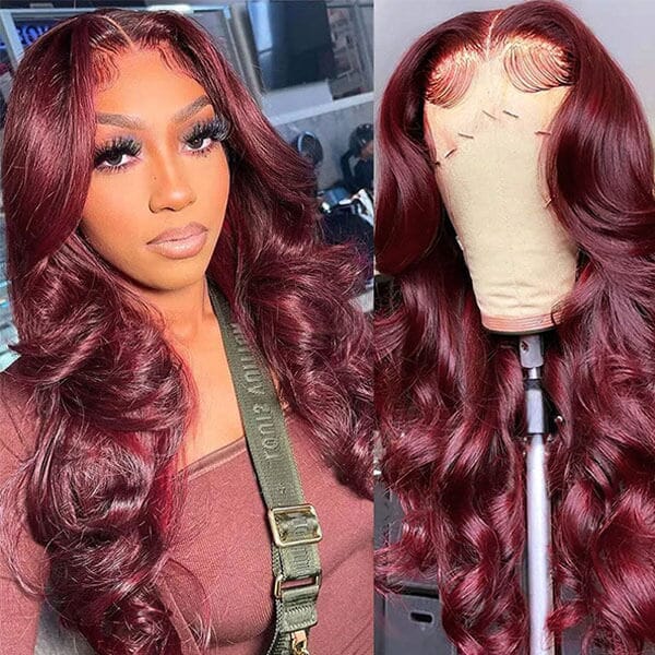 Aligrace 13x4 Lace Body Wave Wigs 99J Color