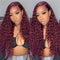 Aligrace 13x4 Lace Deep Wave Wigs 99j Color