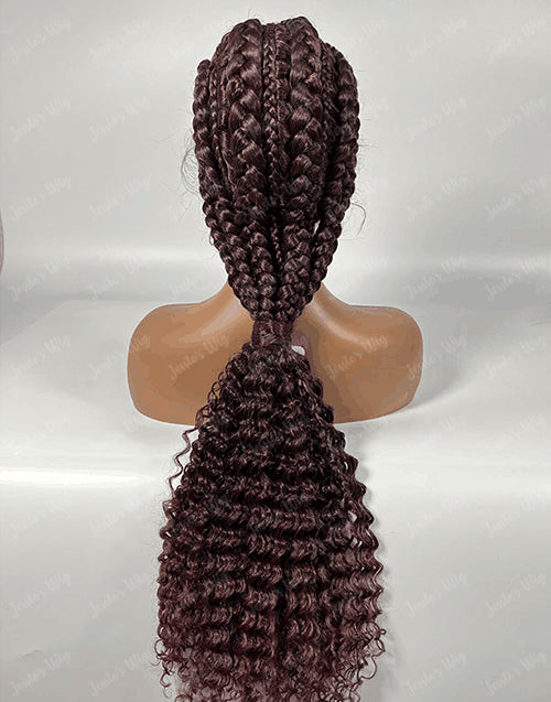 Jessies Wig Hand-Braided Lace Front Braids Wigs Lightweight Swiss Soft Lace Frontal Twist Braided Wigs With Baby Hair