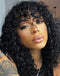 Jessies Wig Water Wave True Scalp Bob Wigs With Bangs Glueless Human Hair Wigs