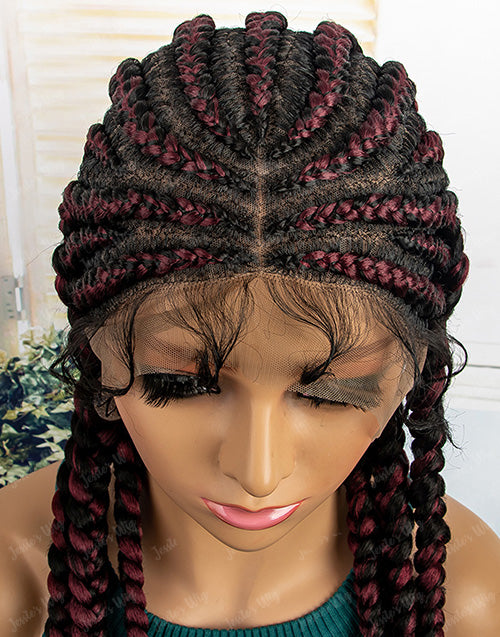 Jessies Wig Full Lace Handmade Wig For Women Braids Wig With Baby Hair