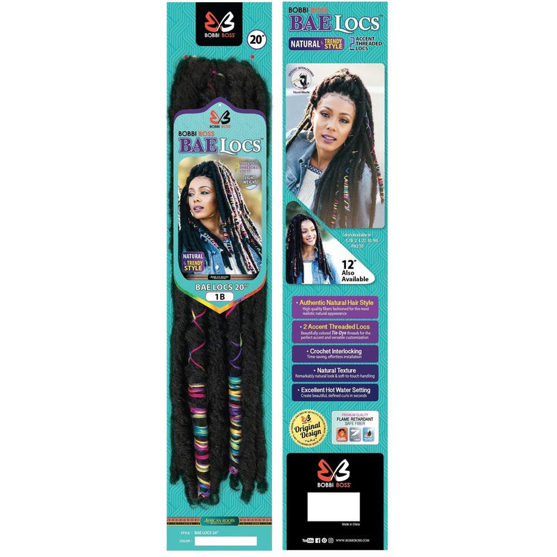 BOBBI BOSS BAE LOCS 20" LIGHT WEIGHT CROCHET HAIR (WITH 2 ACCENT THREADS)