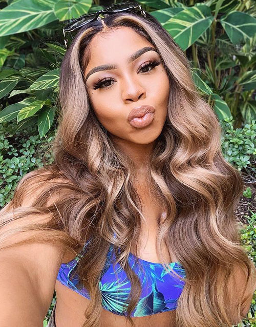 Jessies Wig Balayage Ombre Blonde Glueless HD Lace Wig