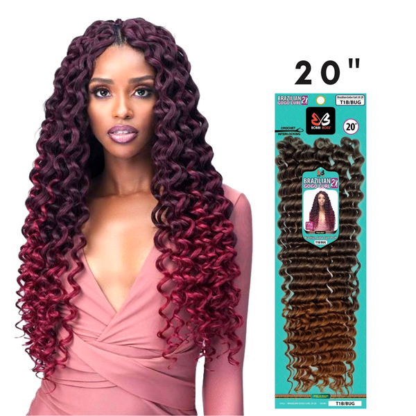 BOBBI BOSS 2X BRAZILIAN GOGO CURL 20" LOOSE CROCHET HAIR