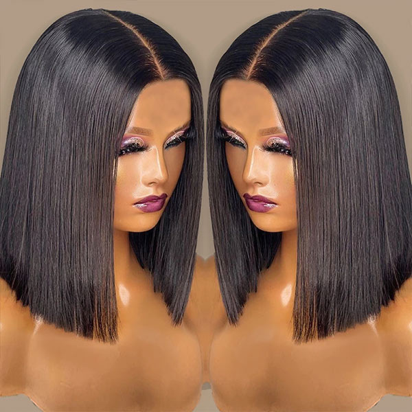 Mslynn Wear Go Wig Silky Straight Pre Cut 5X5 Bob Wigs Glueless Wigs