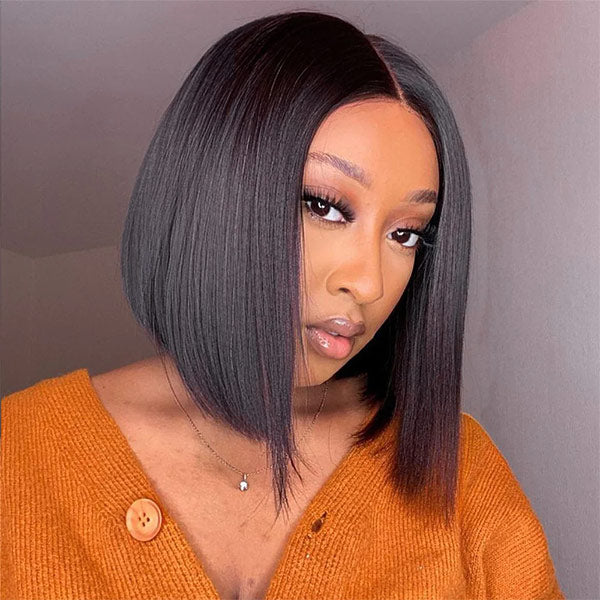 Mslynn Wear Go Wig Silky Straight Pre Cut 5X5 Bob Wigs Glueless Wigs