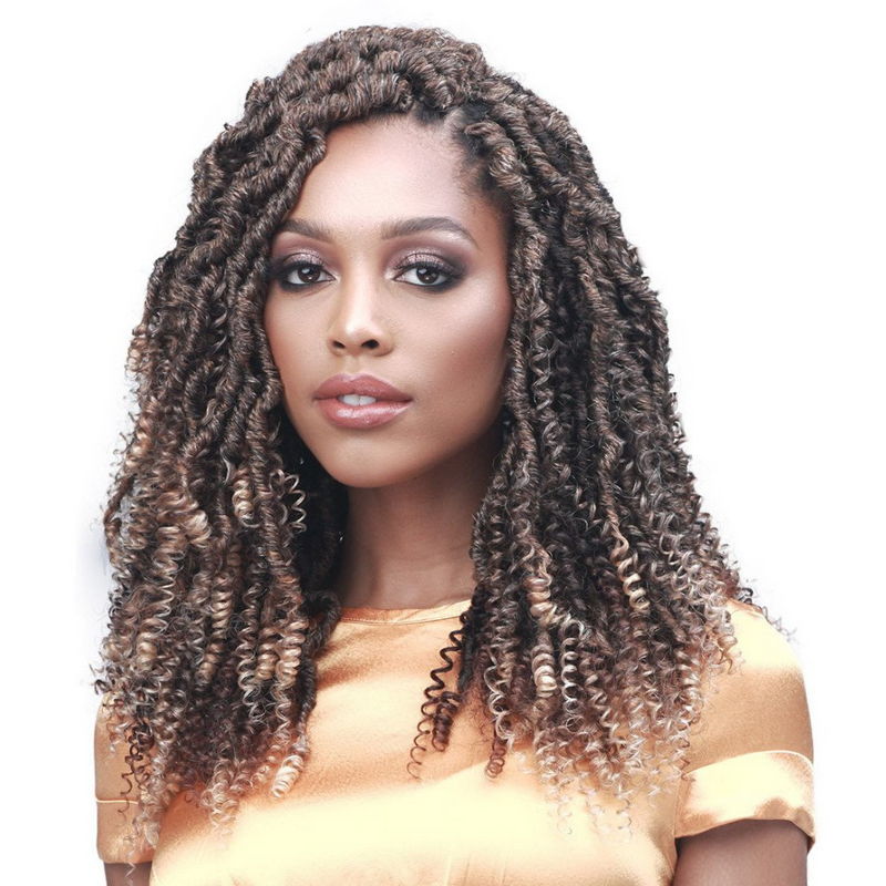 Bobbi Boss Synthetic Crochet Braids - 2X Nu Locs Water Curl Boho Style 14"