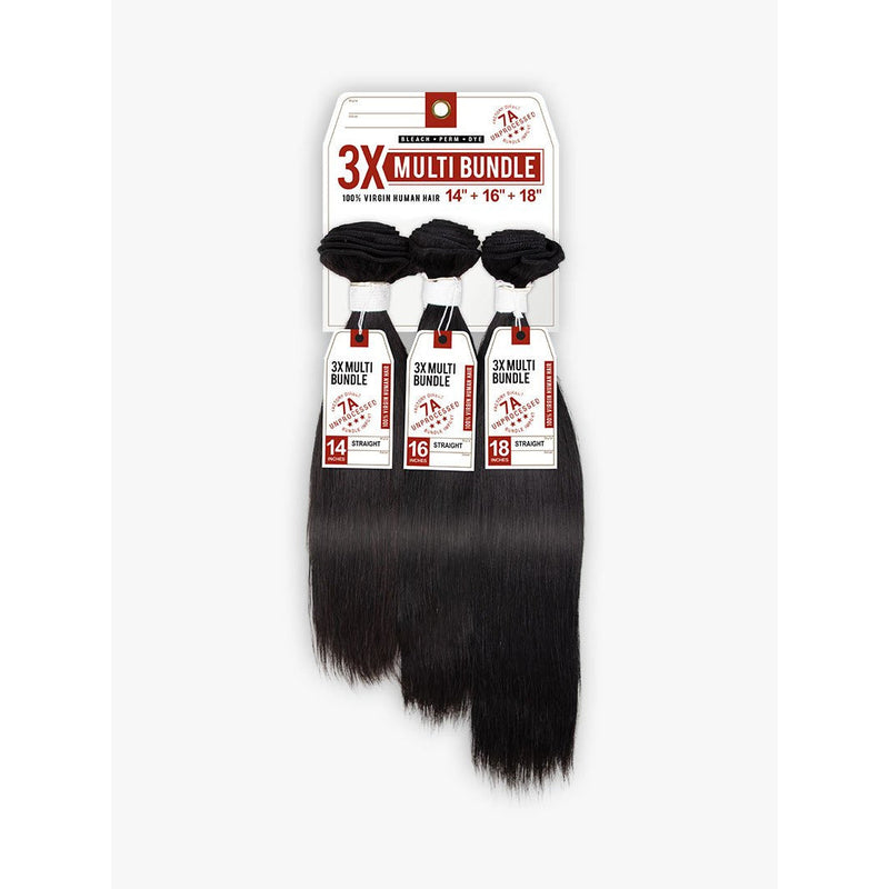 Sensationnel Bare & Natural 7A Unprocessed Multi-Length Human Hair Bundle Weave - Straight 3PCS
