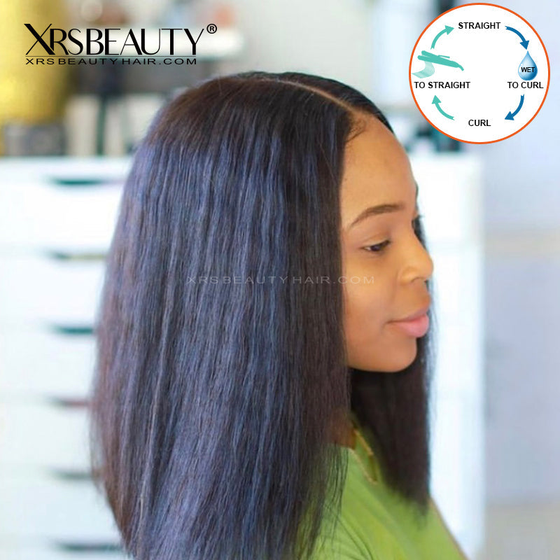 Xrs Beauty Hair *New* Clear Lace Layered Edge Wet and Wavy Bob 3 in1 Human Hair Lace Front Wig [BOB03]