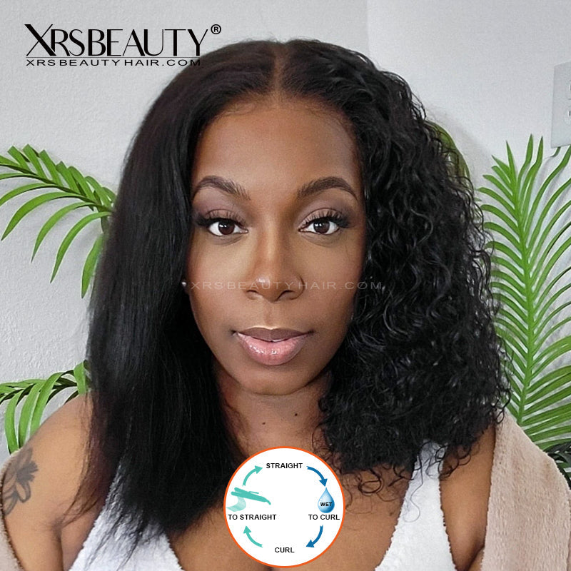 Xrs Beauty Hair *New* Clear Lace Layered Edge Wet and Wavy Bob 3 in1 Human Hair Lace Front Wig [BOB03]