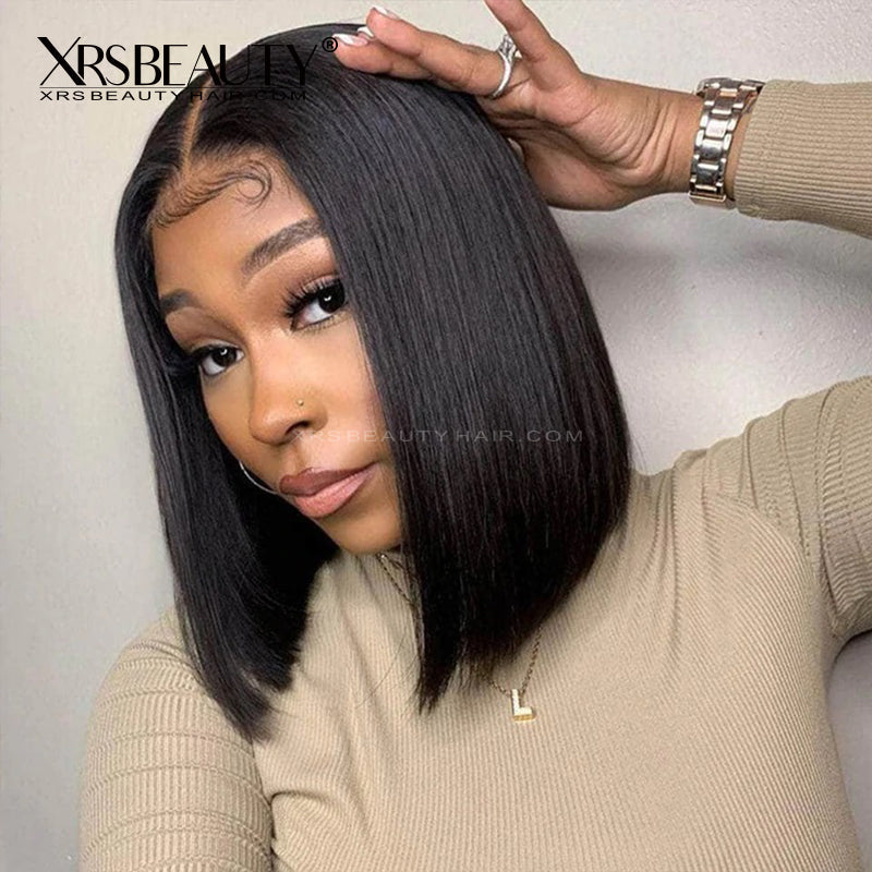 Xrs Beauty Hair *NEW* CLEAR LACE & CLEAN HAIRLINE Straight BoB 13x6 Front Lace Human Hair Wig [BOB34]