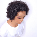 Slick Back Short Cut Curly Glueless Wig Transparent 13X4 Lace Front Wig Pixie Cut Wig