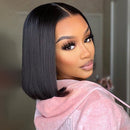 Short Bob Wigs Straight Hair 4x4 Lace Closure Human Hair Wigs With Full Ends