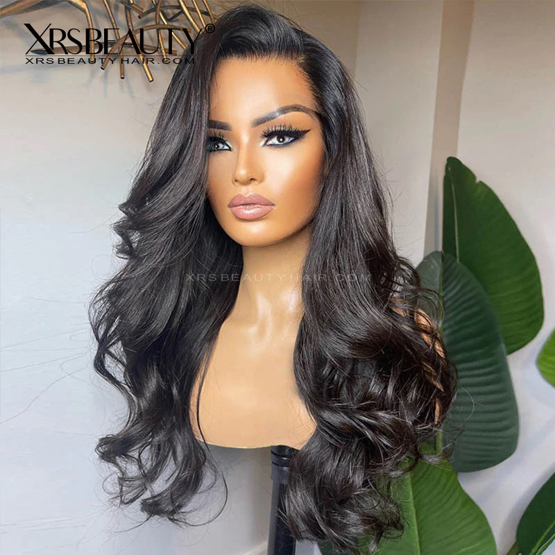 Xrs Beauty Hair Body Wave 360 Lace Wig Natural Color Pre-plucked Hair Undetectable Skin Melt Human Hair Lace Wig [360BW]