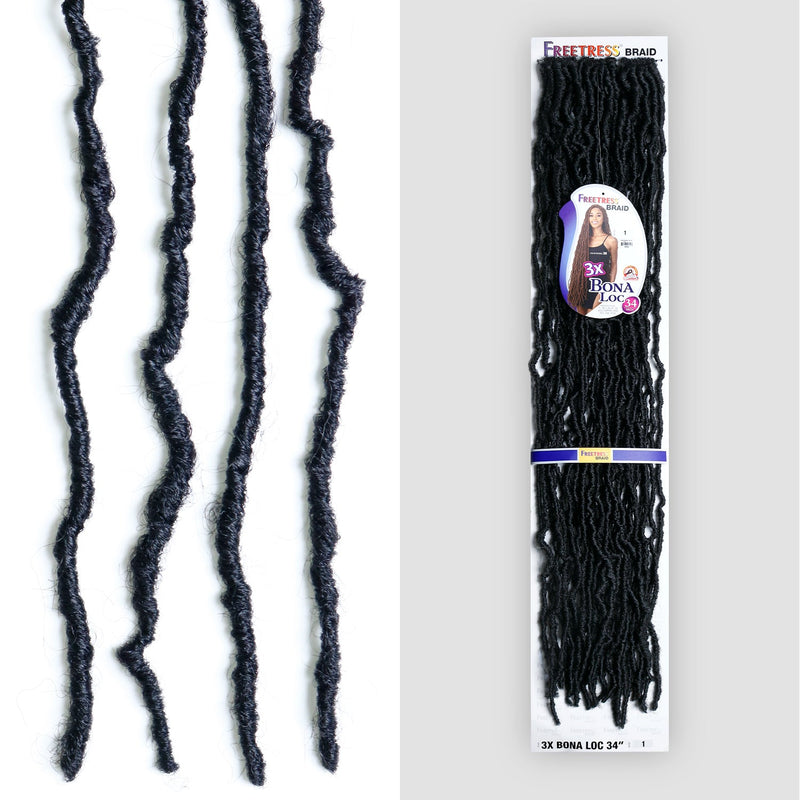 FreeTress Synthetic Braids - 3X Bona Loc 34"