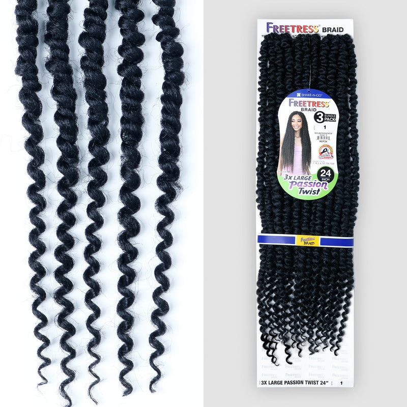 FreeTress Synthetic Braids - 3X Large Passion Twist 24"