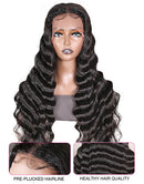 Jessies Wig Beautiful Crimp Wave 13x4 Lace Frontal | 4x4 Closure Loose Deep Human Hair Wigs