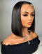 Jessies Wig Blunt Cut Bob Wig 4x4 Transparent HD Lace Closure Wigs With Baby Hair