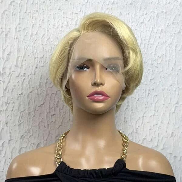 Aligrace Pixie Cut BoB Wigs Blonde Color