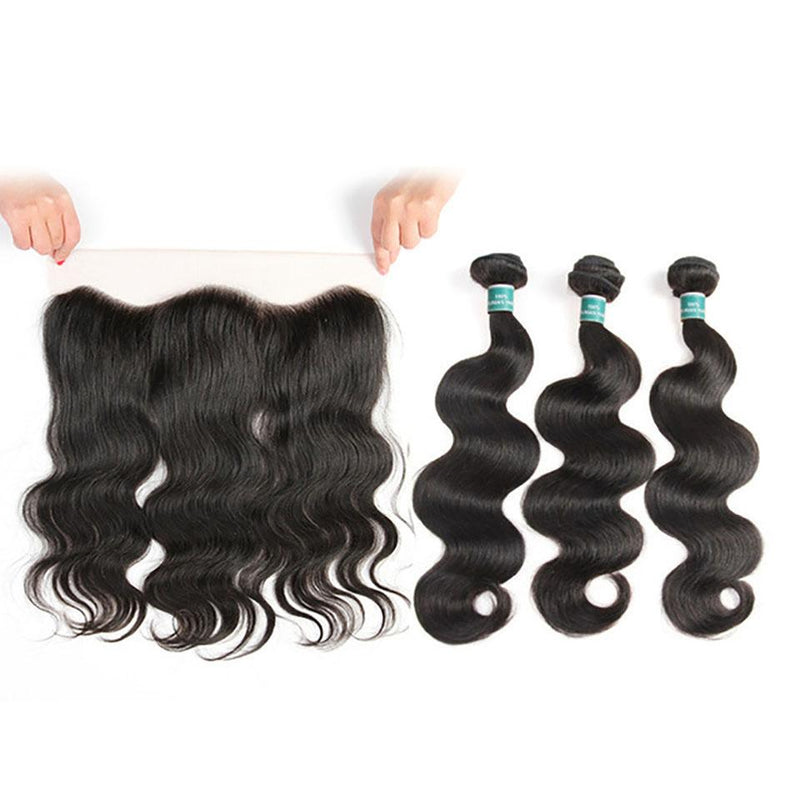 Ali Grace Body Wave Hair Bundles 3 Pcs With 13x4 Lace Frontal