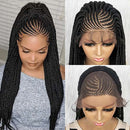 Cornrow Braids Wig Synthetic Lace Front Wig