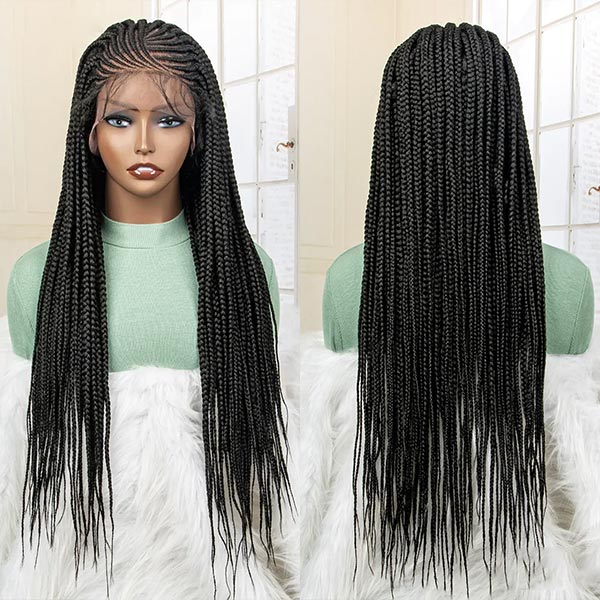 Cornrow Braids Wig Synthetic Lace Front Wig